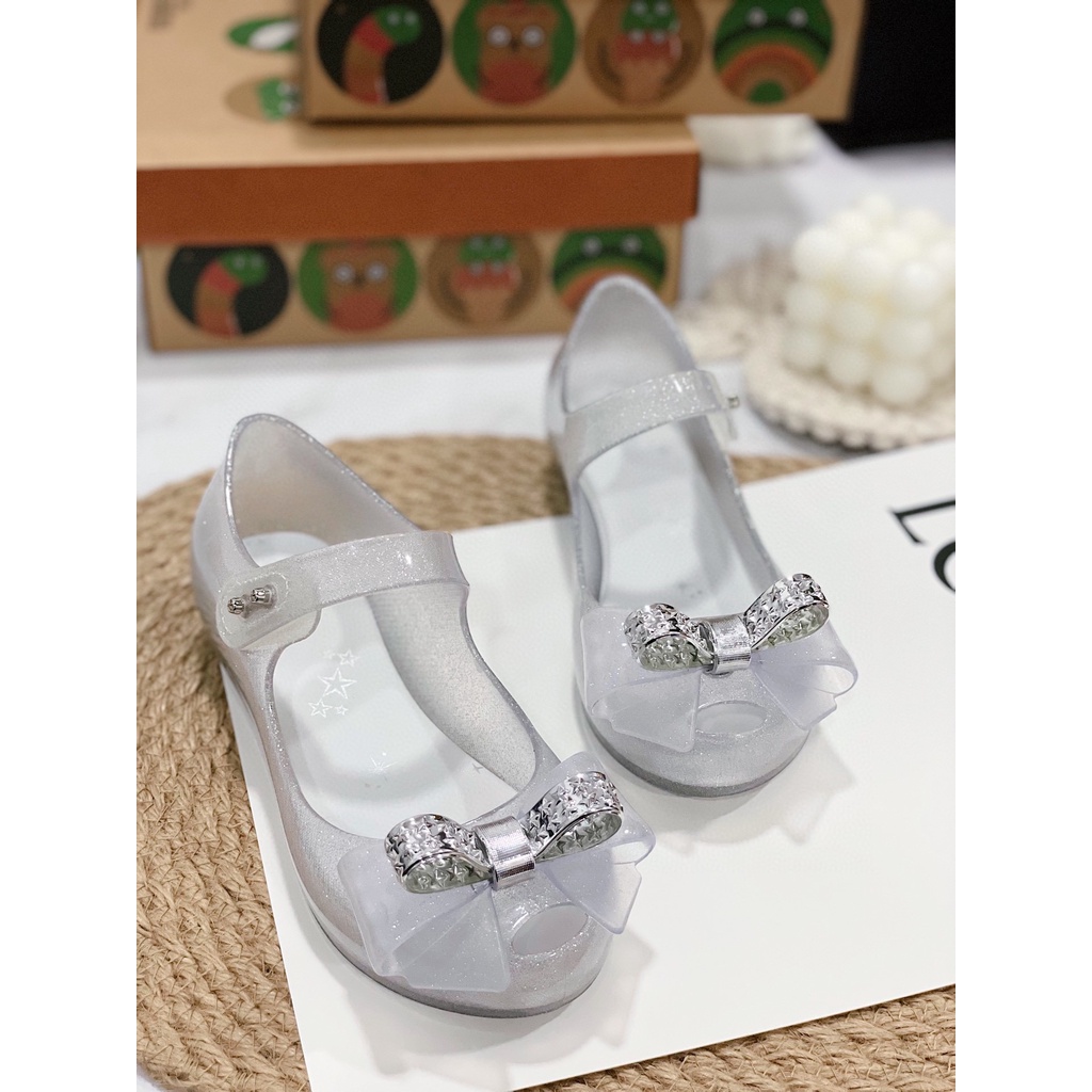 Giày Sandal Công Chúa Đính Nơ Xinh Xắn Cho Bé Gái US7-US9
