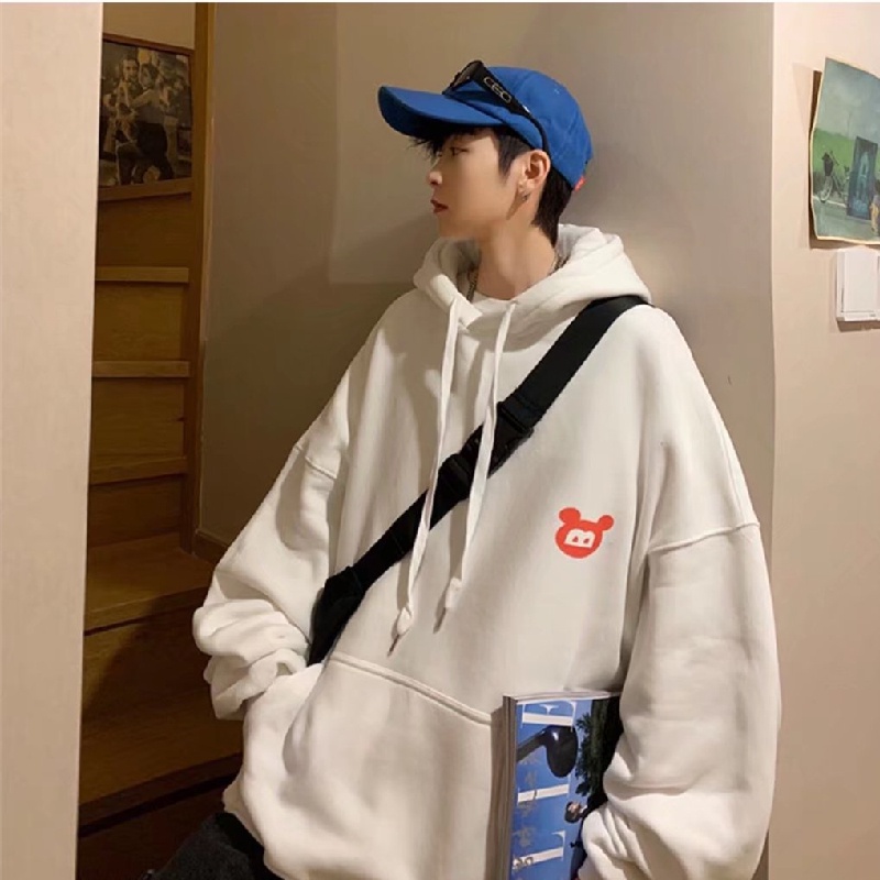 Áo hoodie Thể Thao Dáng Rộng In Chữ Phong Cách Hip Hop Đường Phố Mùa Đông Cho Nam Cỡ Lớn M-5XL