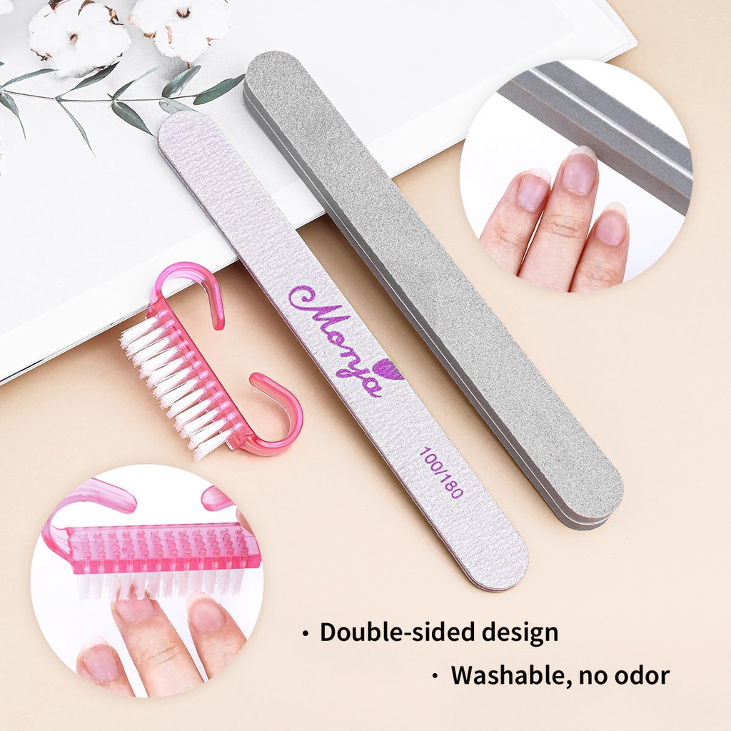 Set 8 dụng cụ chăm sóc móng tay móng chân MONJA DIY chuyên nghiệp đầy đủ tiện lợi