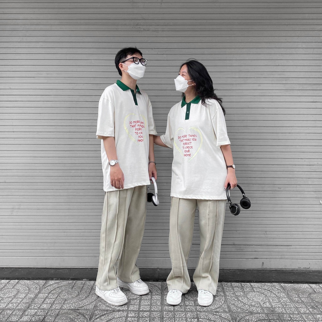 ÁO THUN FF FORM RỘNG POLO DO MORE THINGS , VẢI THUN 2 CHIỀU COTTON 250GSM