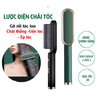 [100% chính hãng] Lược Điện Chải Tóc Tạo Kiểu An Toàn Chuyên Nghiệp - Kiêm Máy Uốn - Duỗi - Ép Tóc - Uốn cụp - Uốn xoăn