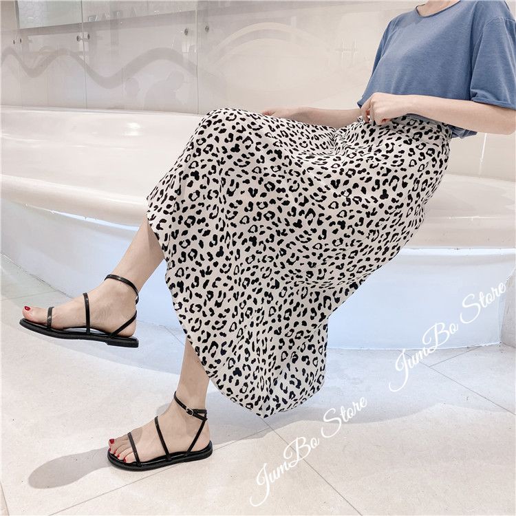 Chân váy midi cạp cao dáng dài chữ A hoạ tiết da báo - JBDP509 | BigBuy360 - bigbuy360.vn