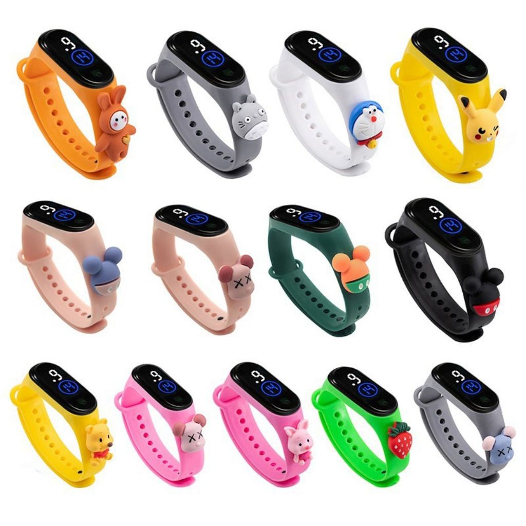Đồng Hồ Led Hoạt Hình Thông Minh Chống Nước Thể Thao Cho Bé Trai Và Bé Gái, Alokids TB