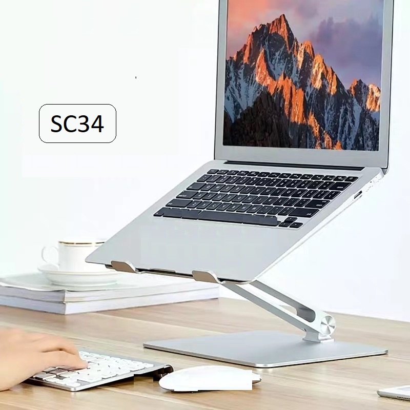 Giá đỡ nâng laptop stand nhôm một chân, công thái học chỉnh góc nghiêng và hỗ trợ tản nhiệt máy tính xách tay một chân T