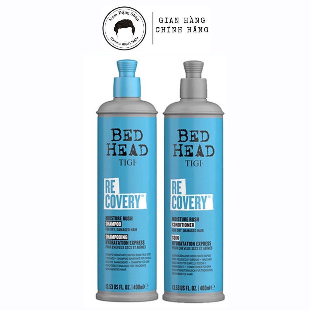 Bộ Dầu Gội Xả Dưỡng Ẩm Tigi Xanh Recovery
