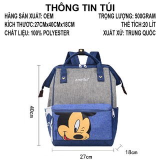 Balo thời trang Anello Mickey Mouse