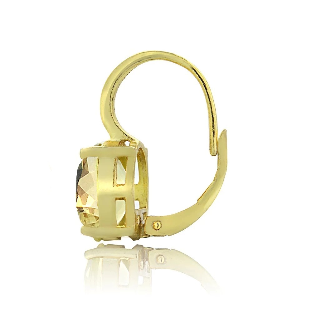 Bông tai hình quả trứng ngỗng đính đá zircon AAA