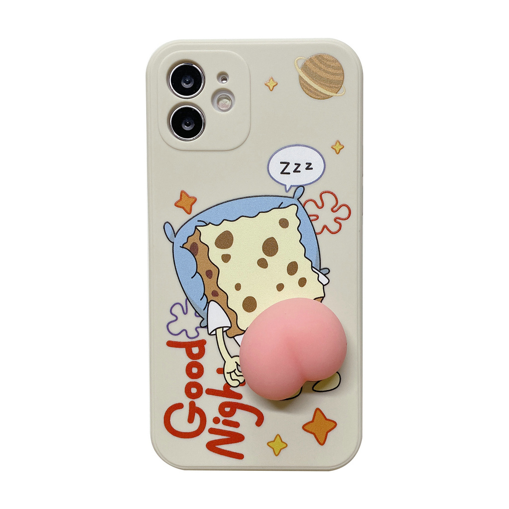 iPhone 12 11 Pro Max Xs X XR 6 6s 7 8 Plus 6p 7p 8p 6+ 6s+ 7+ 8+ SE 2020 Cute SpongeBob/Patrick Star Cartoon Soft Silicon Phone Case Full Back Cover