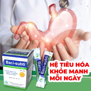 Combo 2 hộp men tiêu hóa Baci subti: rối loạn tiêu hóa như phân sống, tiêu chảy, khó tiêu, loạn khuẩn, đầy bụng