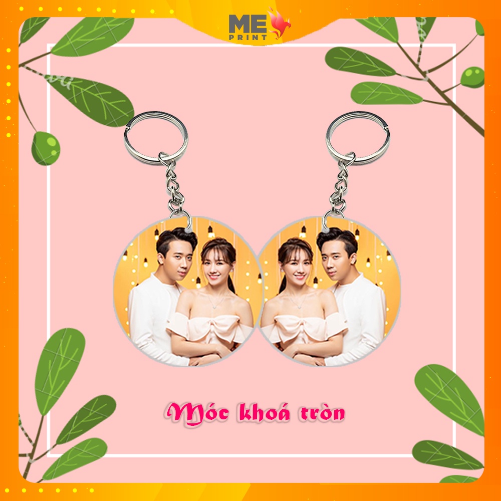 Móc khoá cute chất liệu mica bền đẹp, in 2 mặt theo yêu cầu các hình anime, cặp đôi, game, biển số xe với cá tính riêng