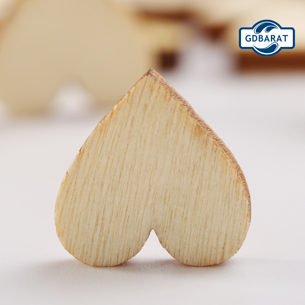 Set 100 Nút Gỗ Hình Trái Tim Nhiều Màu Sắc Dùng Để Trang Trí Diy Tiện Dụng