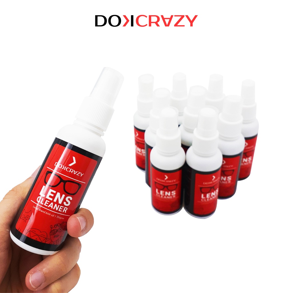 Nước xịt rửa mắt kính chuyên dụng DOKCRAZY phụ kiện lau kính an toàn, đa năng 60ml