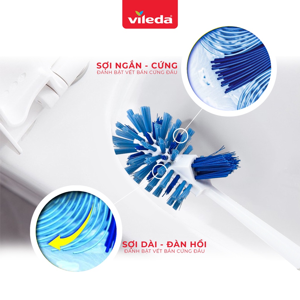 [Mã BMBAU50 giảm 7% đơn 99K] Chổi cọ bồn cầu, toilet VILEDA Power Brush gồm khay đựng để pha nước tẩy rửa - TSU156132