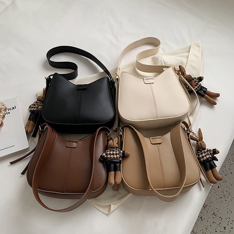 Túi xách IELGY đeo vai gắn thỏ hoạt hình thời trang cổ điển cao cấp cho nữ