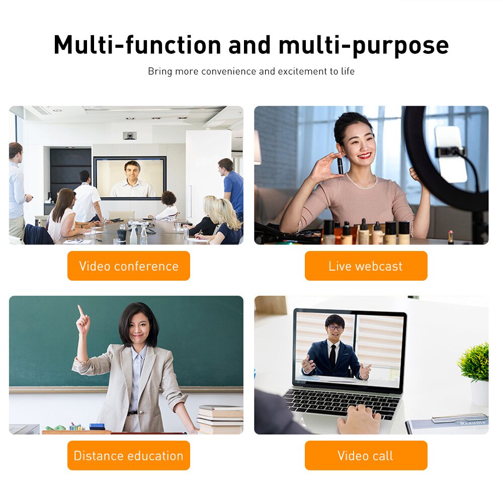 Webcam 1080P Full HD USB Có Micro Hình Gấu Dễ Thương Cho PC Laptop