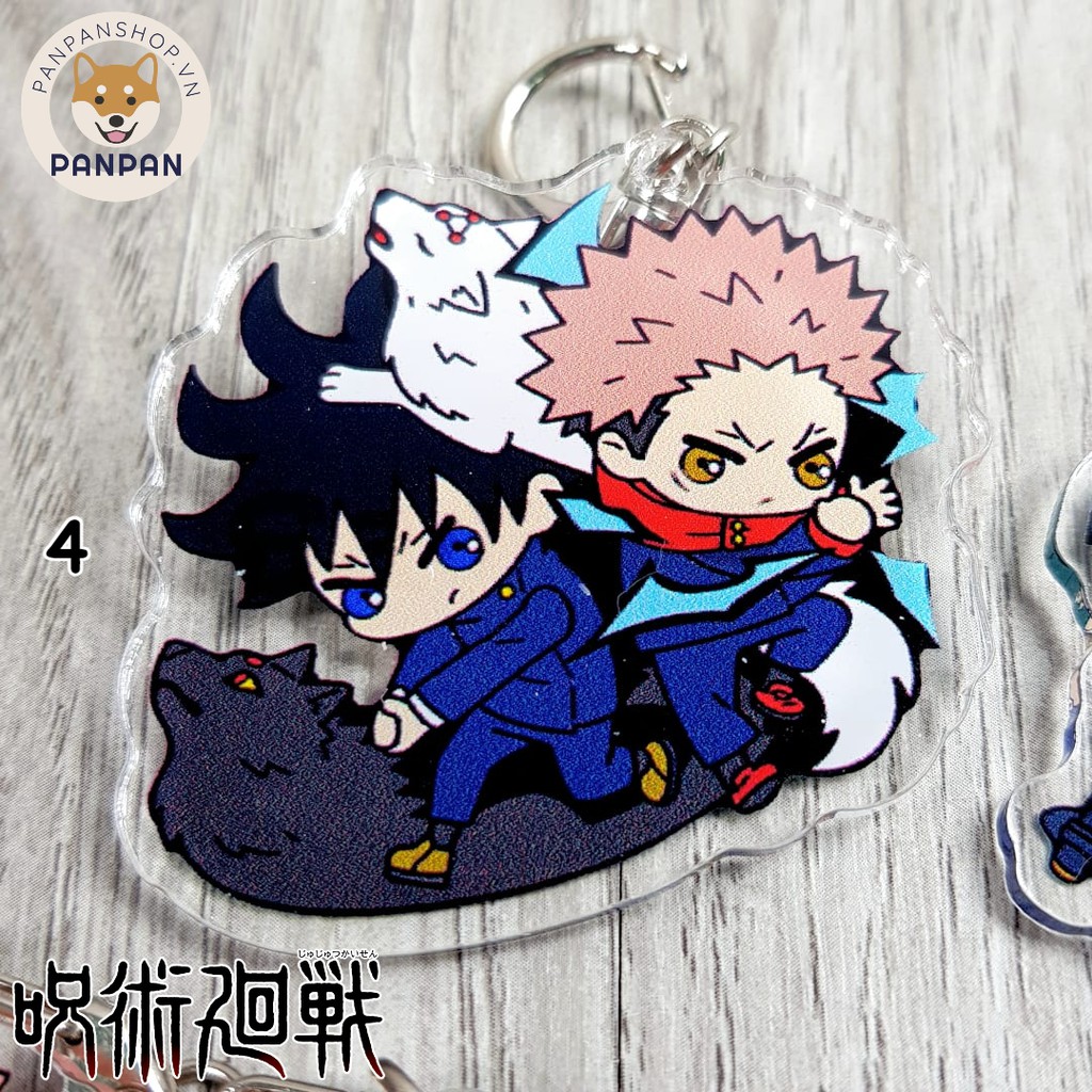 Móc Khoá Anime Mica Acrylic Jujutsu Kaisen Chibi couple (6m)