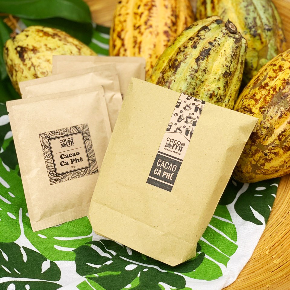 Combo 3 gói bột cacao cafe - Thức uống sô cô la hương vị cà phê đậm vị ca cao nguyên chất CACAOMI thượng hạng 25g/gói