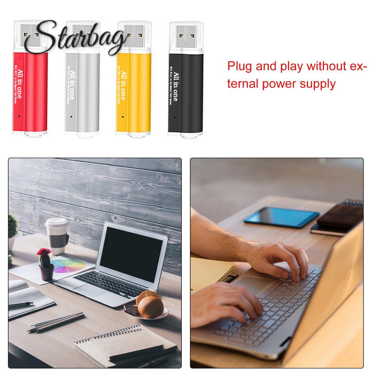 Đầu Đọc Thẻ Nhớ Đa Năng Usb 2.0 Bằng Hợp Kim Nhôm | BigBuy360 - bigbuy360.vn