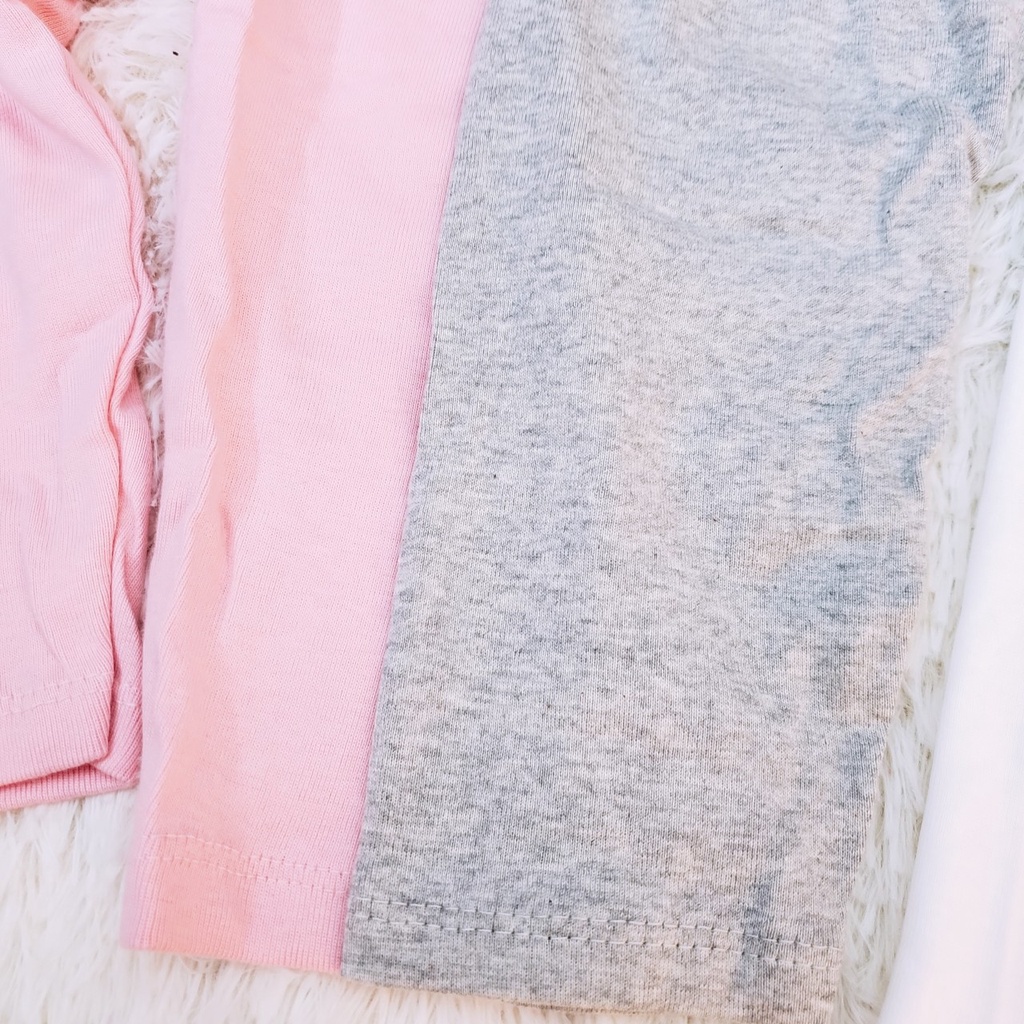 Sét 4 quần legging vải xuất dư cotton mềm co giãn cho bé gái (9-19kg)