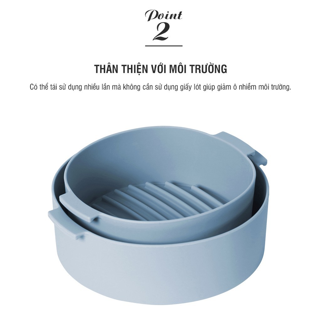 Khay Silicone Cho Nồi Chiên Không Dầu, Lò Nướng Và Lò Vi Sóng Lock&amp;Lock CKB002 - 5L, CKB003 - 3.5L - Larva Store