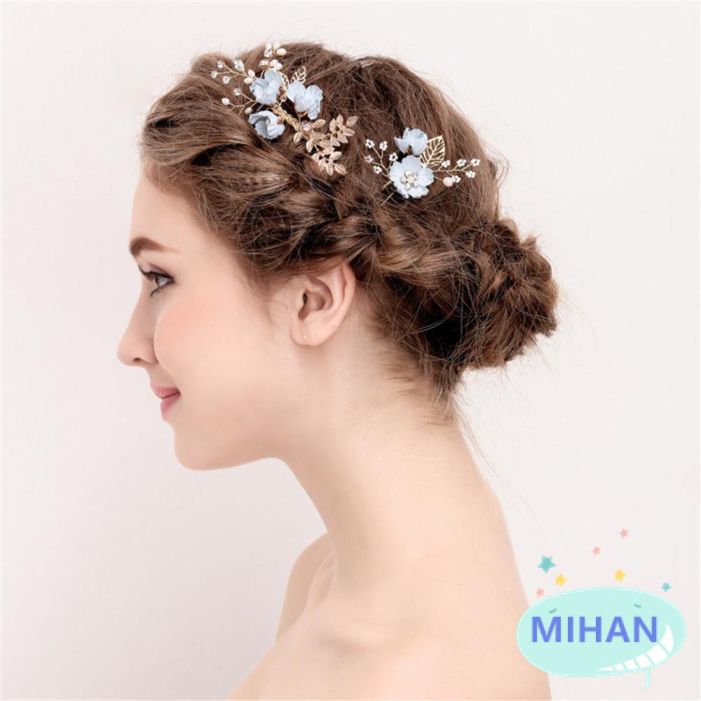 Phụ Kiện Cài Tóc Hình Hoa Lá Sang Trọng Mihan1