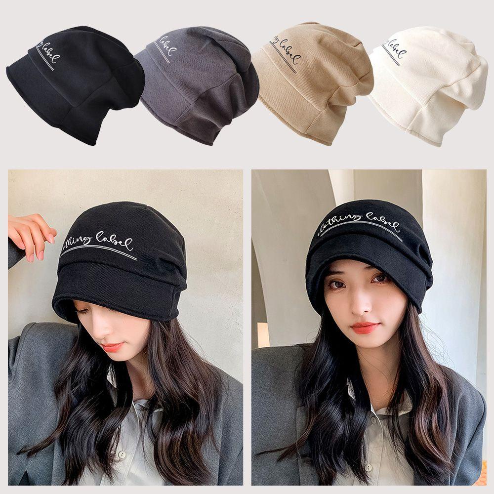 Mũ Beanie Dệt Kim Màu Trơn Dễ Thương Cho Nam Nữ