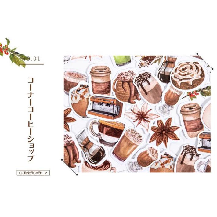 Bộ 45 Sticker Ly Cafe E115