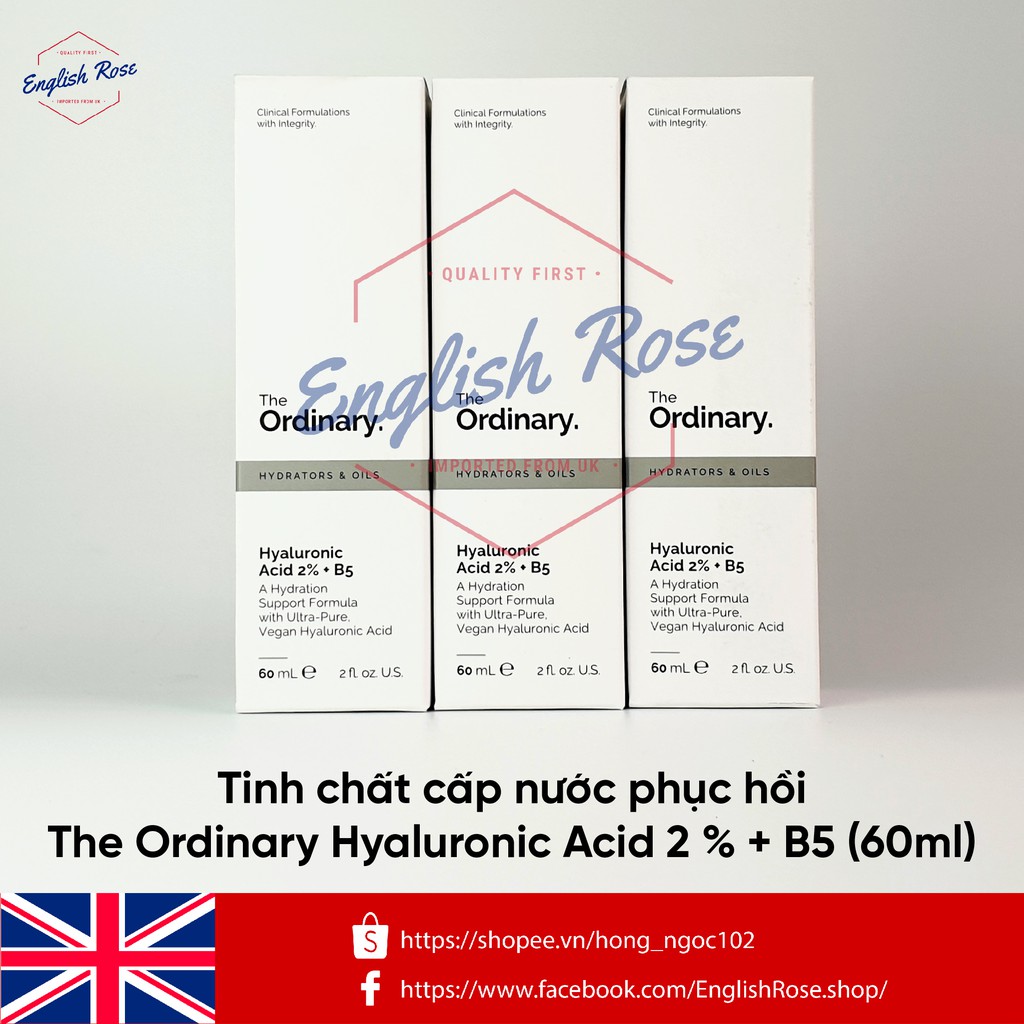 BILL UK  Tinh chất cấp nước phục hồi The Ordinary Hyaluronic Acid 2 % + B5