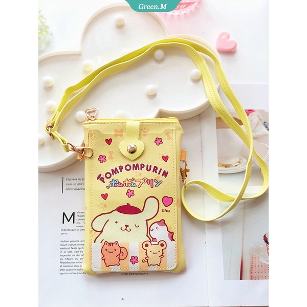 Sanrio Melody Cinnamoroll Hello Kitty Kuromi Túi Đeo Chéo Đựng Điện Thoại Di Động Kèm Dây Đeo Cho Trẻ Em
