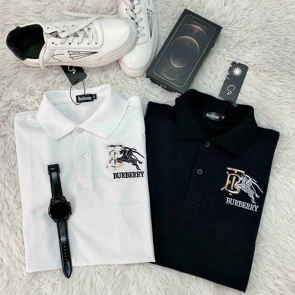 )CÓ VIDEO) Áo thun nam có cổ tay ngắn thêu kim sa đại bàng 2 mặt full lưng vải cotton co dãn 4 chiều 2 màu trắng đen cao