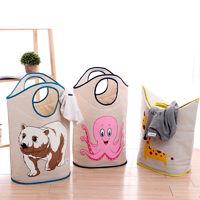 Dirty clothes basket dirty clothes bucket storage basket doll storage folding clothes storage basket doll plush toy storage bag