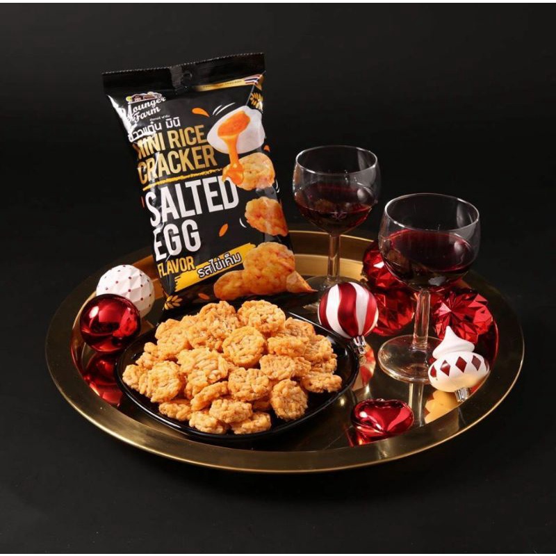 Snack Cơm Cháy YOUNGER FARM Thái Lan 60g Vị Trứng Muối - Kem Chua Hành - Phô Mai - Bánh Cốm Gạo Younger Farm