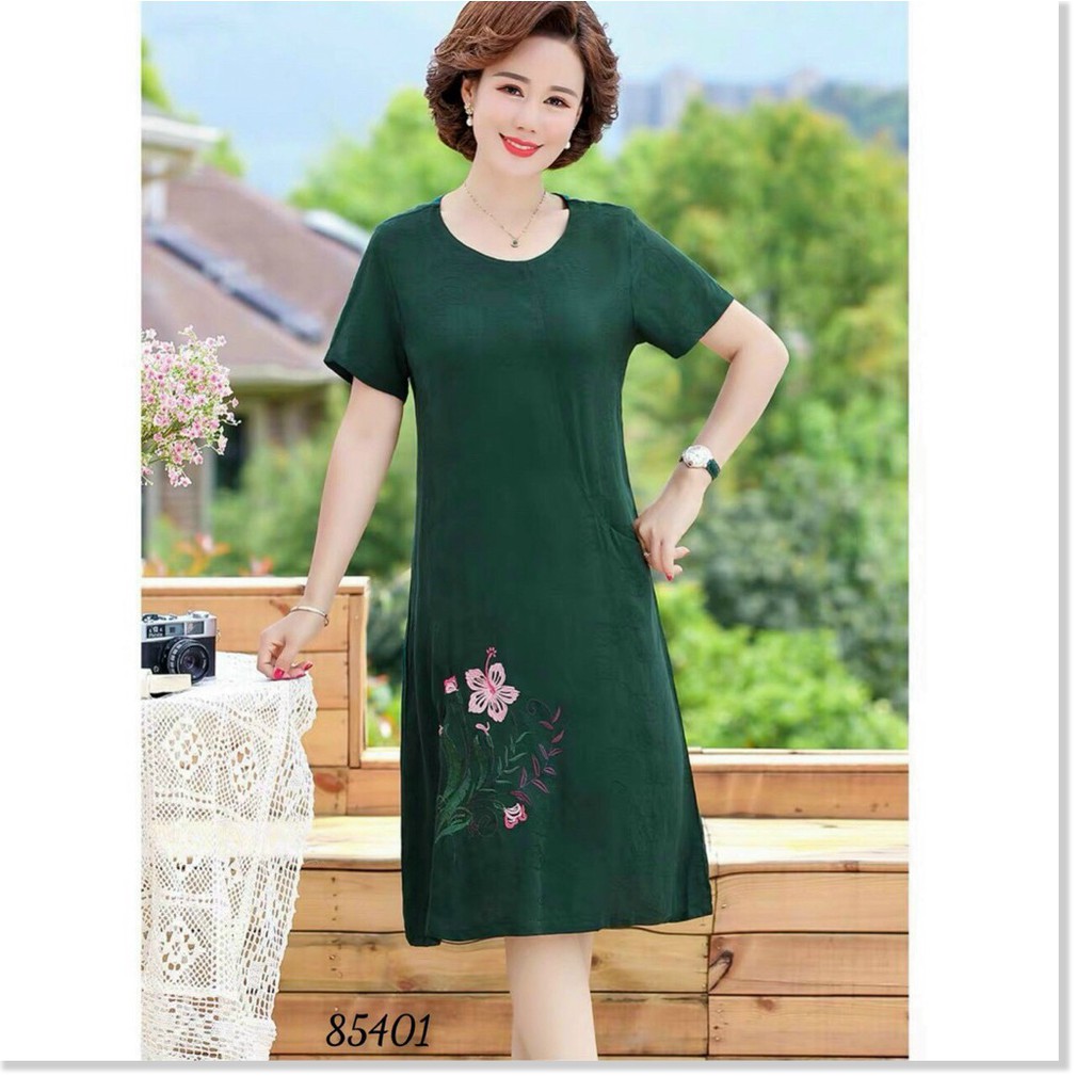 ĐẦM THÊU HOA,HỌA TIẾT TRƠN NHƯNG KHÔNG KẾM PHẦN SANG TRỌNG THỜI TRANG MỚI KME