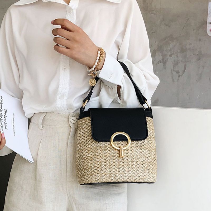 Túi cói Vai Bằng Rơm Thời Trang Sành Điệu Cho Nữ