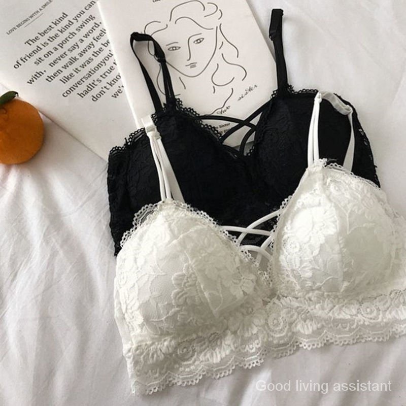 Korean Style Frameless Lace Bra for Women