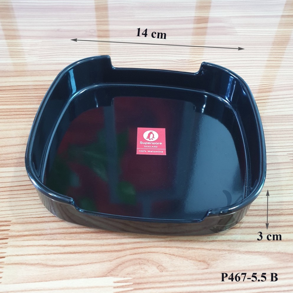 Khay buffet melamine kiểu Nhật đựng thịt, hải sản, shushi có thể xếp tầng Superware Thái
