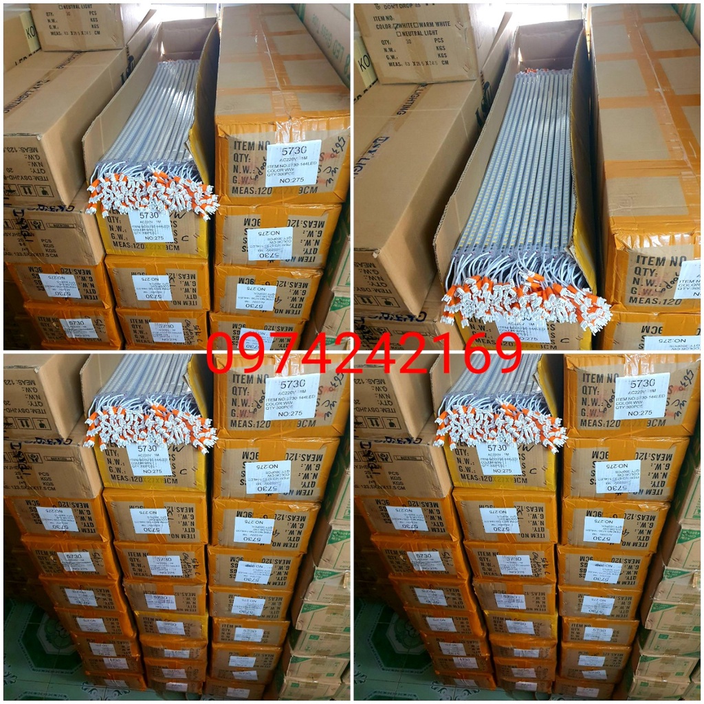 Đèn led thanh 220v 2835/5730 30cm,50cm,100cm đơn và đôi siêu rẻ