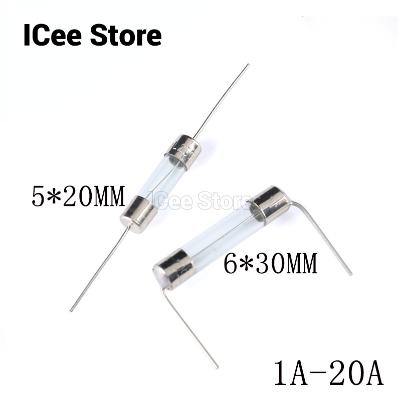 Set 200 Cầu Chì Thủy Tinh 5x20mm 250V 1A 2A 3A 4A 5A 6.3A 10A 15A 20A