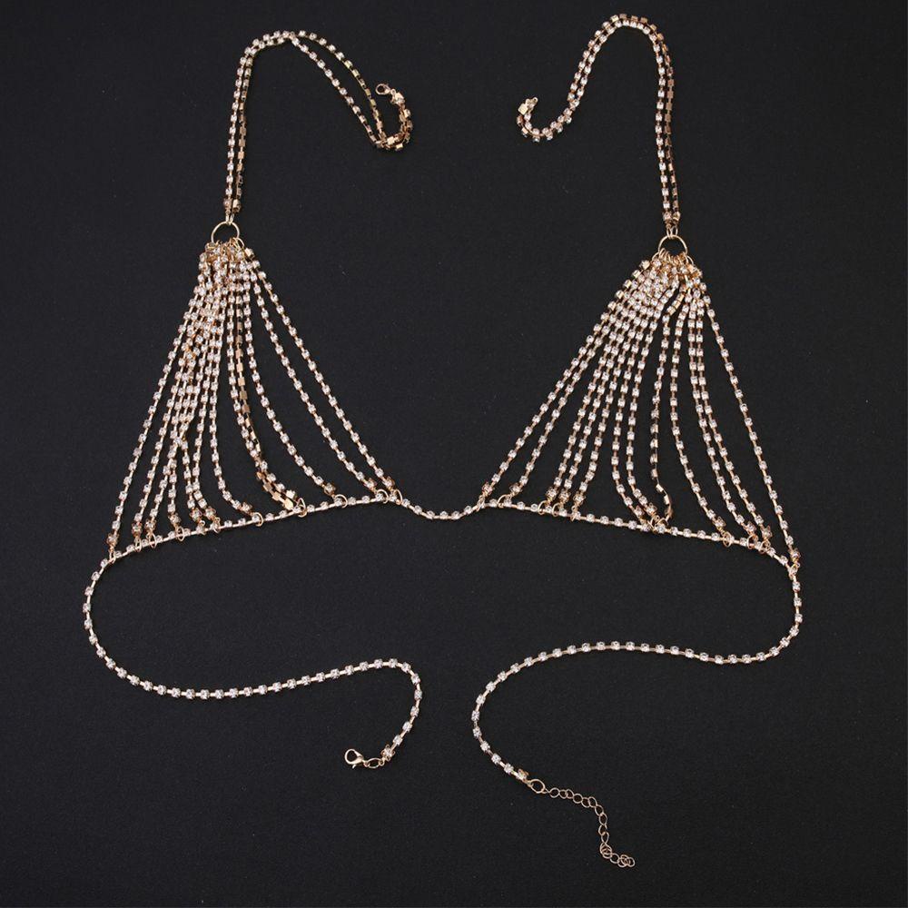 Harriett Áo Ngực Trang Sức Bãi Biển Body Sành Điệu|Bikini Mắt Xích Lấp Lánh Quyến Rũ