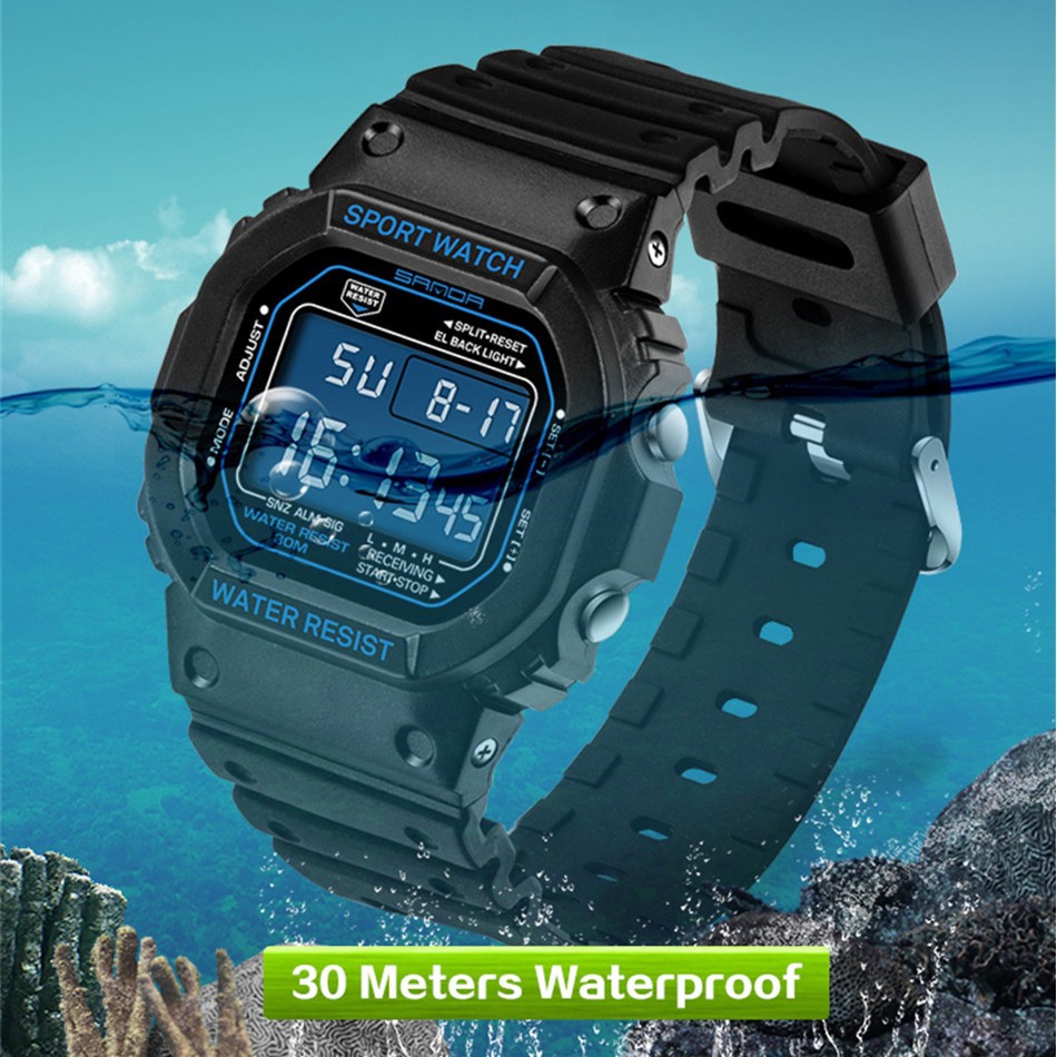 SANDA 329/293 couple watches G shock men and women wristwatch Waterproof sports style Shock-resistant LCD watch Digital watch for men