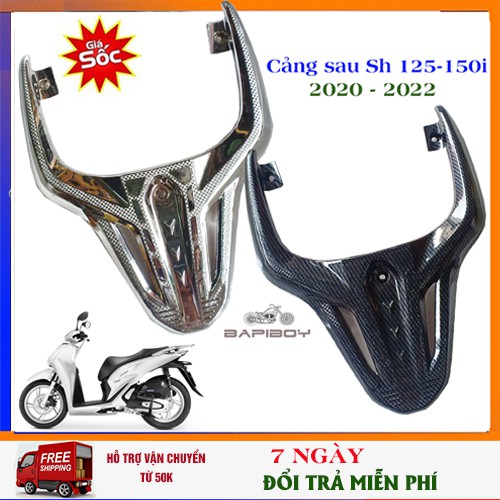 Ốp cản sau Sh 2020 đến SH2023 xi mạ cacbon crome