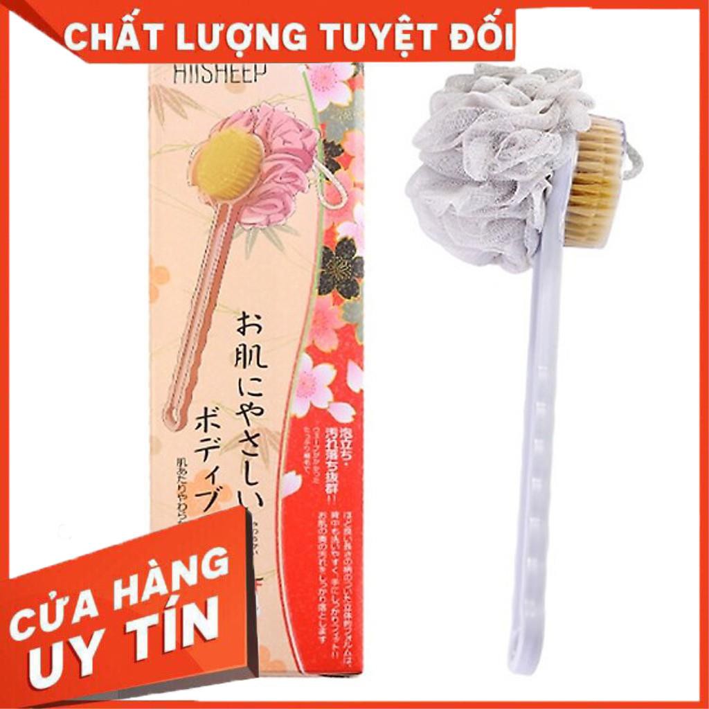 [Hàng xuất nhật cao cấp fullbox] Cây chà lưng khi tắm, cây cọ lưng 2in1