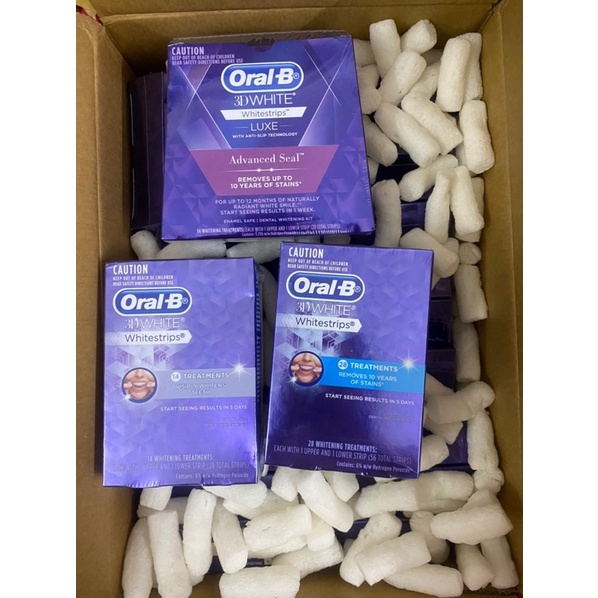 MIẾNG DÁN TRẮNG RĂNG ORAL-B 3D WHITE WHITESTRIPS ÚC
