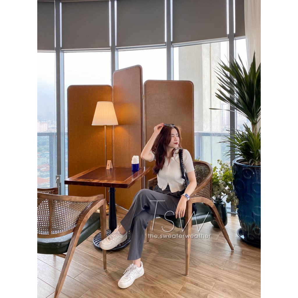 Áo polo kéo khoá len tăm, áo croptop ulzzang khoá kéo 2 đầu (Ảnh thật) | BigBuy360 - bigbuy360.vn