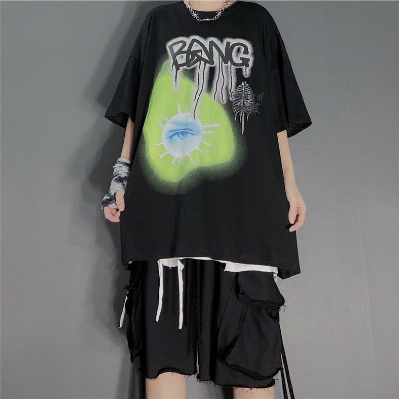 Áo Thun Unisex Tay Lỡ Form Rộng Phong Cách Hàn Quốc Freesize
