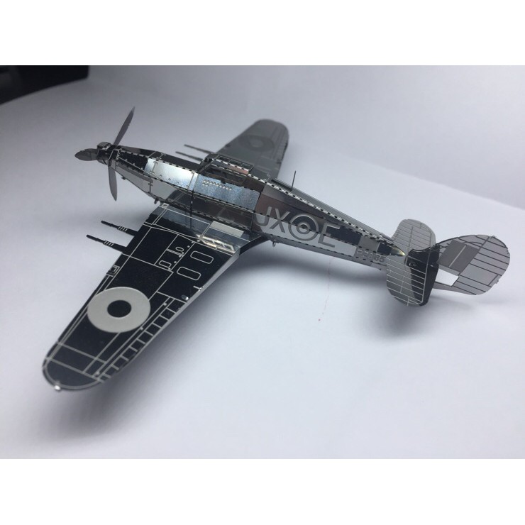 Mô Hình 3D Kim Loại Lắp Ráp Máy Bay Tiêm Kích Hawker Hurricane Hoàng Gia Anh [Chưa Lắp]