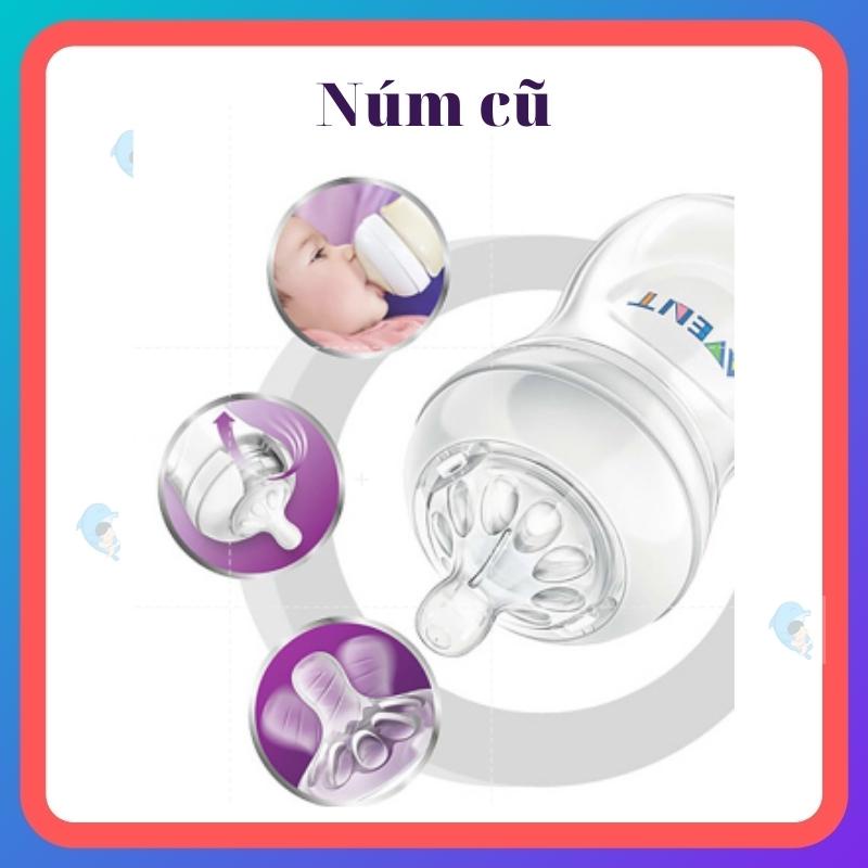 Núm Ti Mô Phỏng Ti Mẹ Avent Natural Vỉ Đôi ( Số 1-4)  Chính Hãng Mẫu Mới, Không BPA, An Toàn Cho Bé