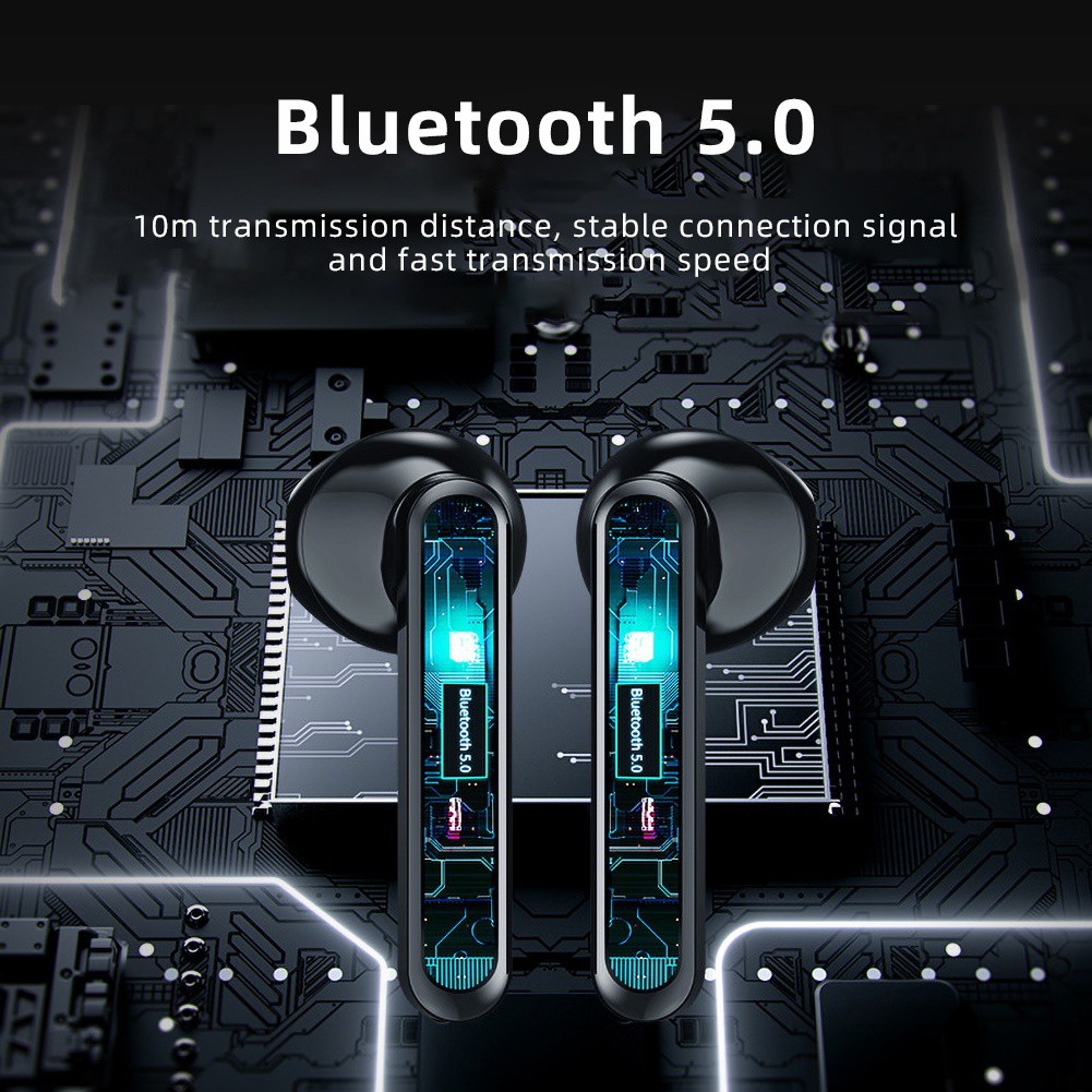 Bộ Tai Nghe Không Dây Hel + Tws Bluetooth 5.0 Màn Hình Led Kỹ Thuật Số