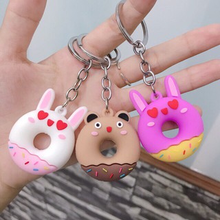 Móc khóa bánh thỏ trắng cute