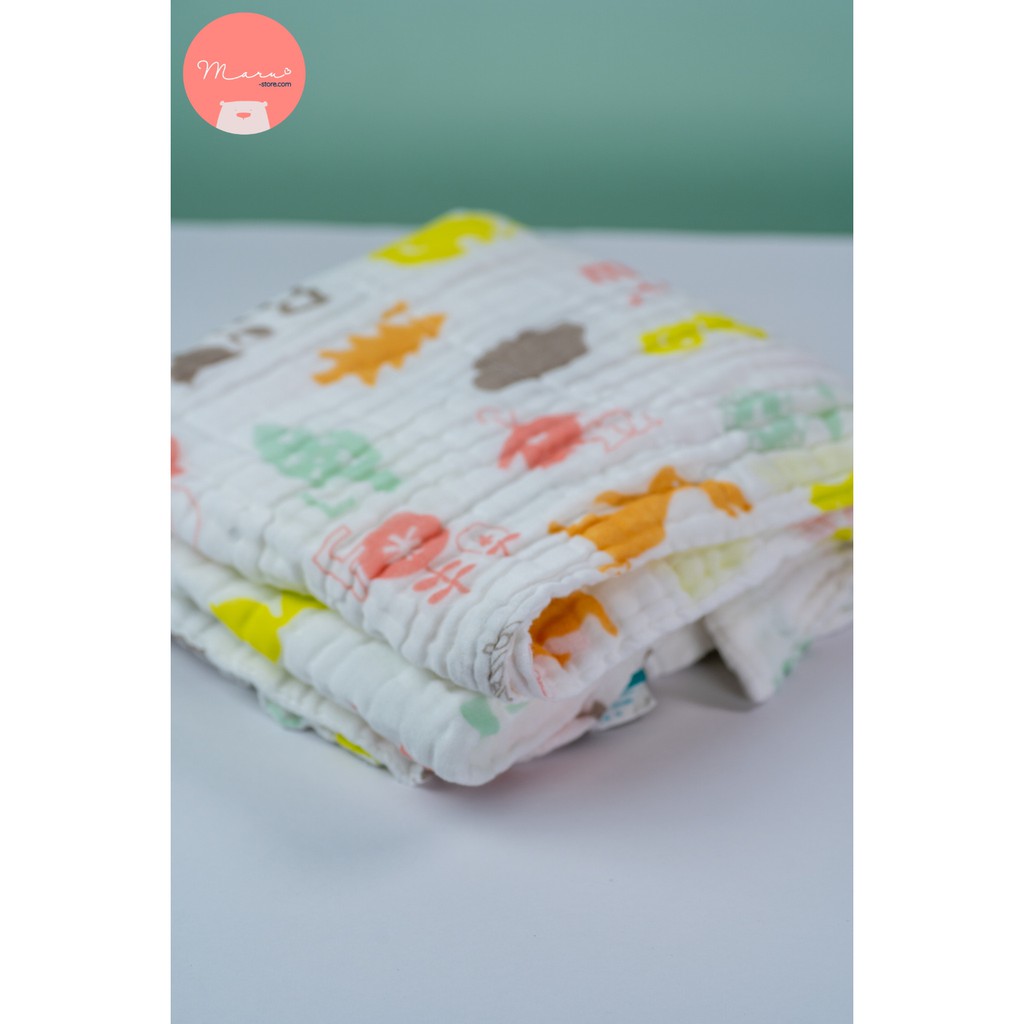 [Có sẵn] Khăn tắm siêu thấm hút cho bé | 6 lớp vải cotton tự nhiên 100% | 110x110cm | KUB